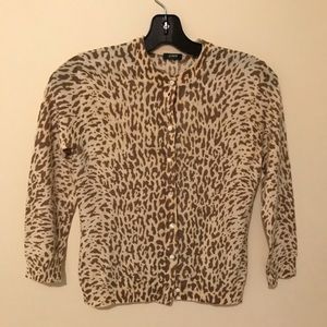 J. Crew Lepoard Print Cardigan